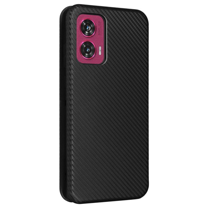 Flip Kotelot Motorola Edge 50 Fusion Włókno Węglowe