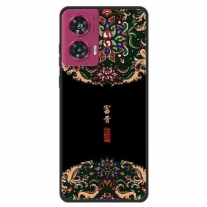 Futerały Motorola Edge 50 Fusion Etui Na Telefon Bogaty / CZarny