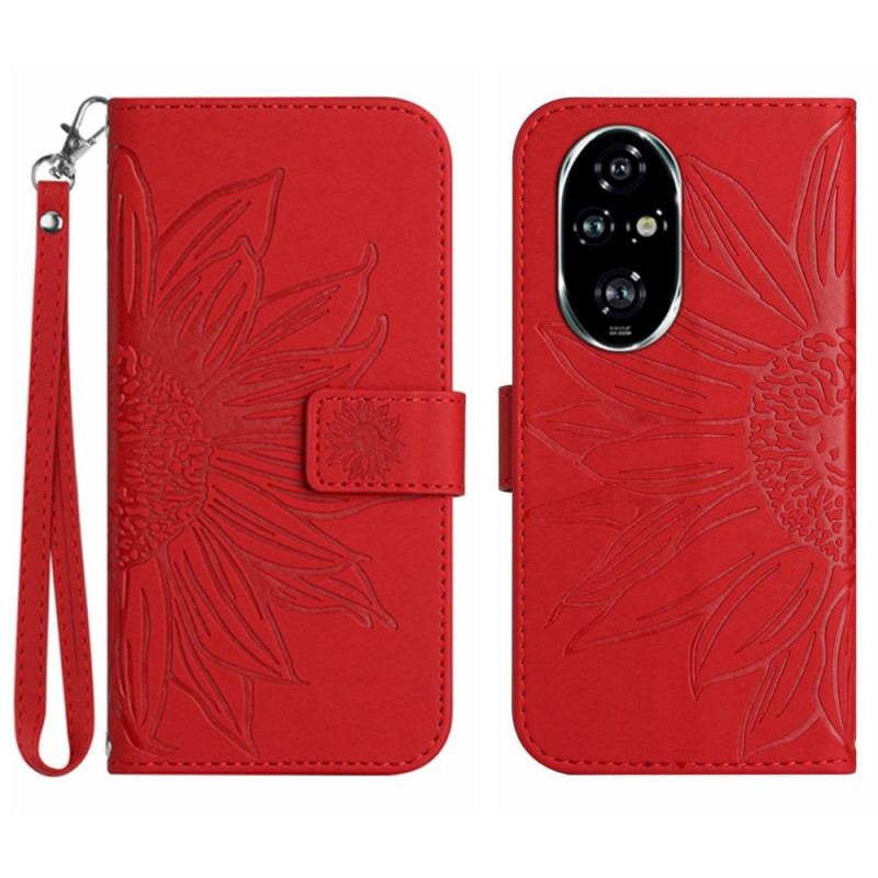 Etui Folio Do Honor 200 Nadruk Słonecznika Z Paskiem