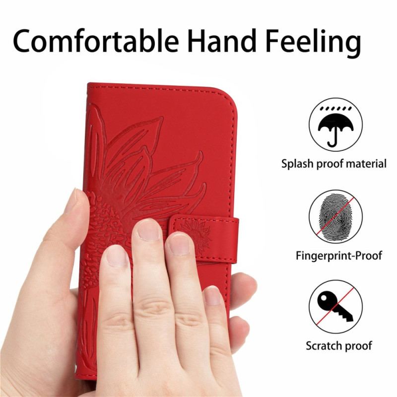 Etui Folio Do Honor 200 Nadruk Słonecznika Z Paskiem