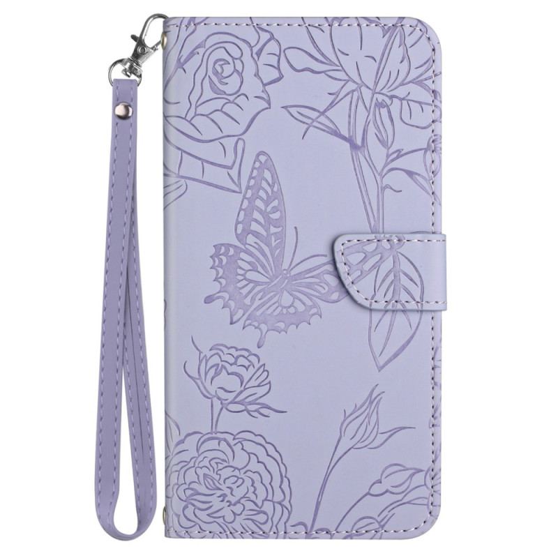 Etui Folio Honor 200 Nadruk W Kształcie Motyla Z Paskiem