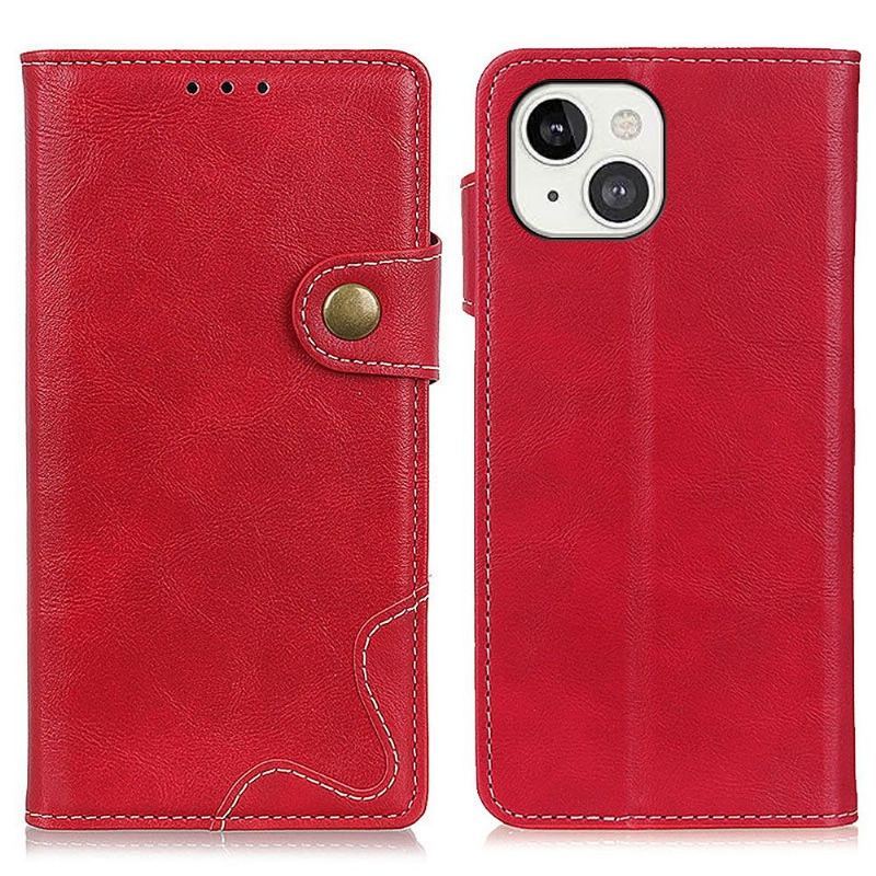 Etui Folio do iPhone 13 S Kształt Odsłonięte Szwy