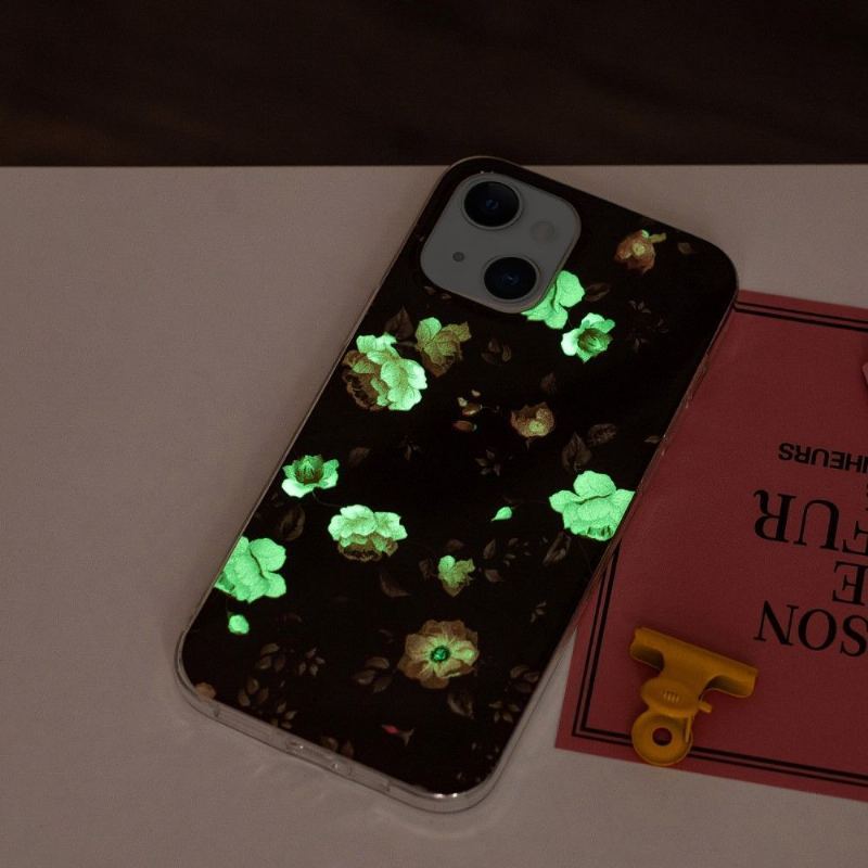 Futerały do iPhone 13 Fluorescencyjne Wysublimowane Kwiaty