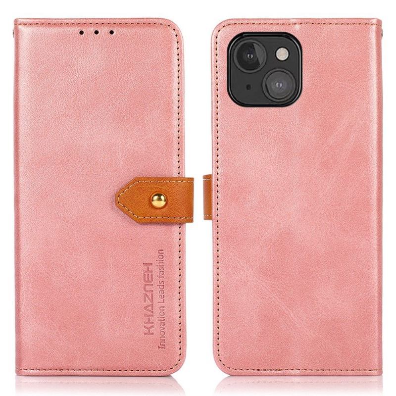 Skórzany Futerał do iPhone 13 Khazneh Bicolor Sztuczna Skóra