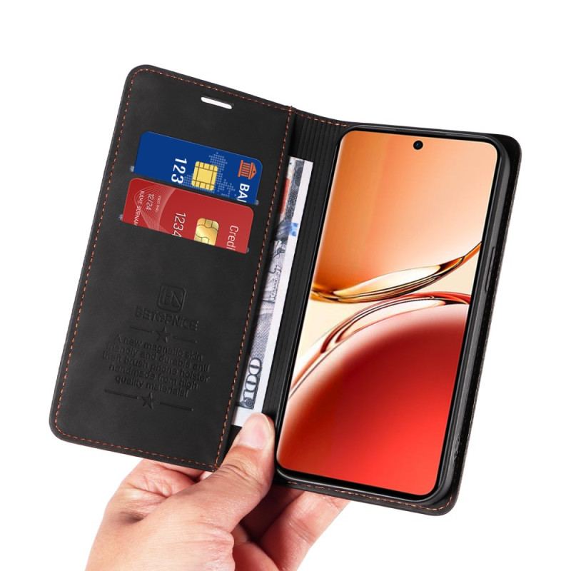 Flip Kotelot Oppo Reno 12f 5g Etui Na Telefon Efekt Zamszu Z Blokadą Rfid Betopnice