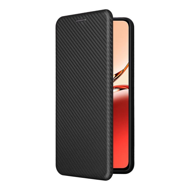Flip Kotelot Oppo Reno 12f 5g Włókno Węglowe