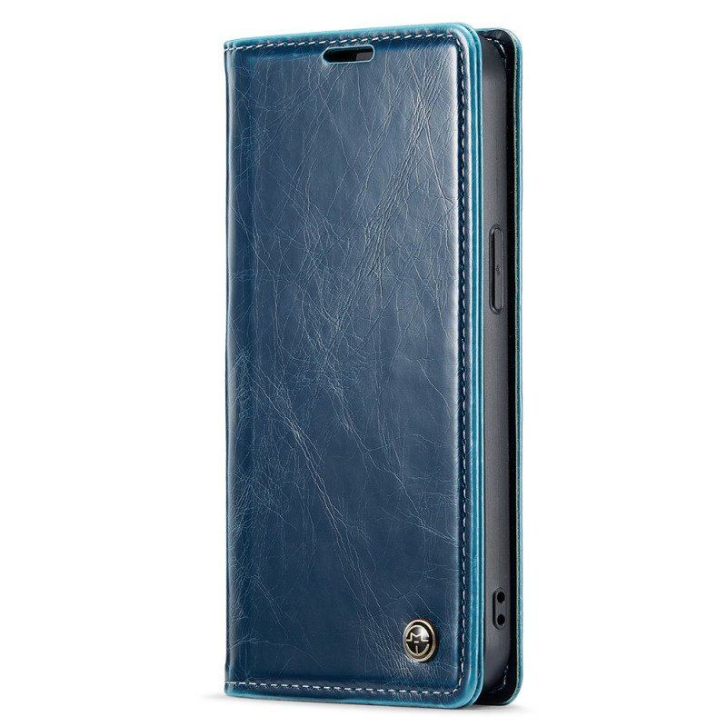 Etui Na Telefon do iPhone 15 Plus Etui Folio Caseme Woskowana Imitacja Skóry