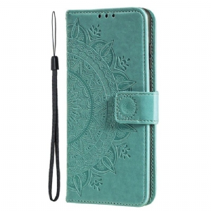 Obudowa Etui Na Telefon do iPhone 15 Plus Mandala Słoneczna Ze Smyczą