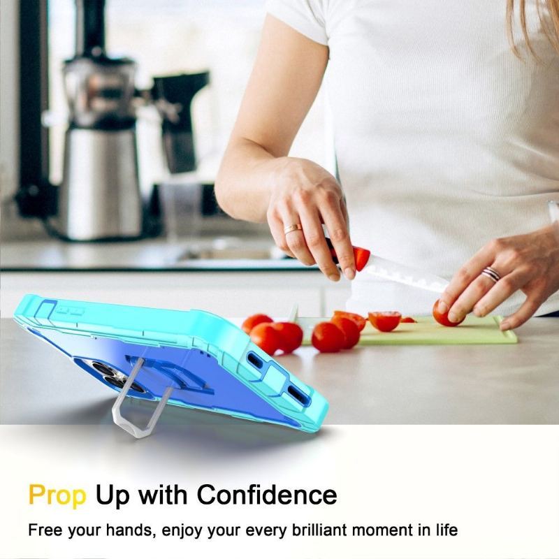 Etui do iPhone 13 Pro Max Dwukolorowa Zbroja Pierścieniowa