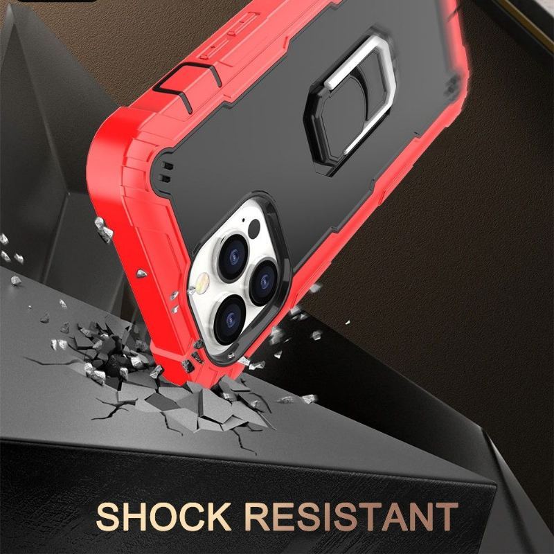 Etui do iPhone 13 Pro Max Dwukolorowa Zbroja Pierścieniowa