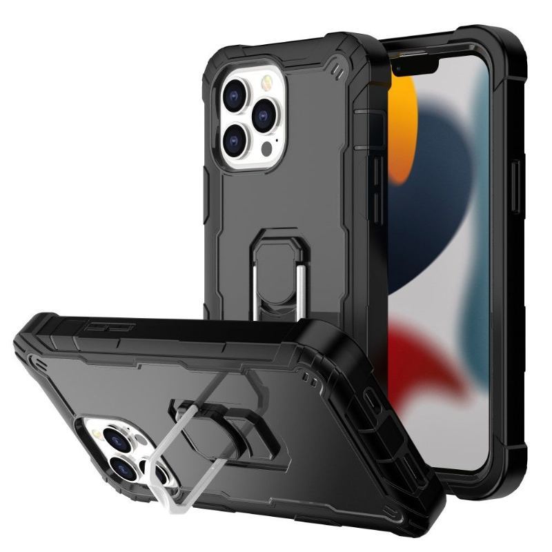 Etui do iPhone 13 Pro Max Dwukolorowa Zbroja Pierścieniowa