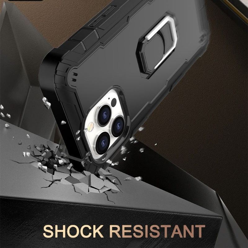 Etui do iPhone 13 Pro Max Dwukolorowa Zbroja Pierścieniowa