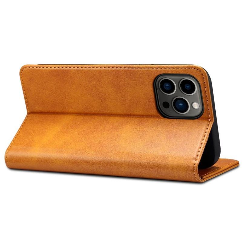 Etui Folio do iPhone 13 Pro Max Skórzany Futerał Flip Style Skóra