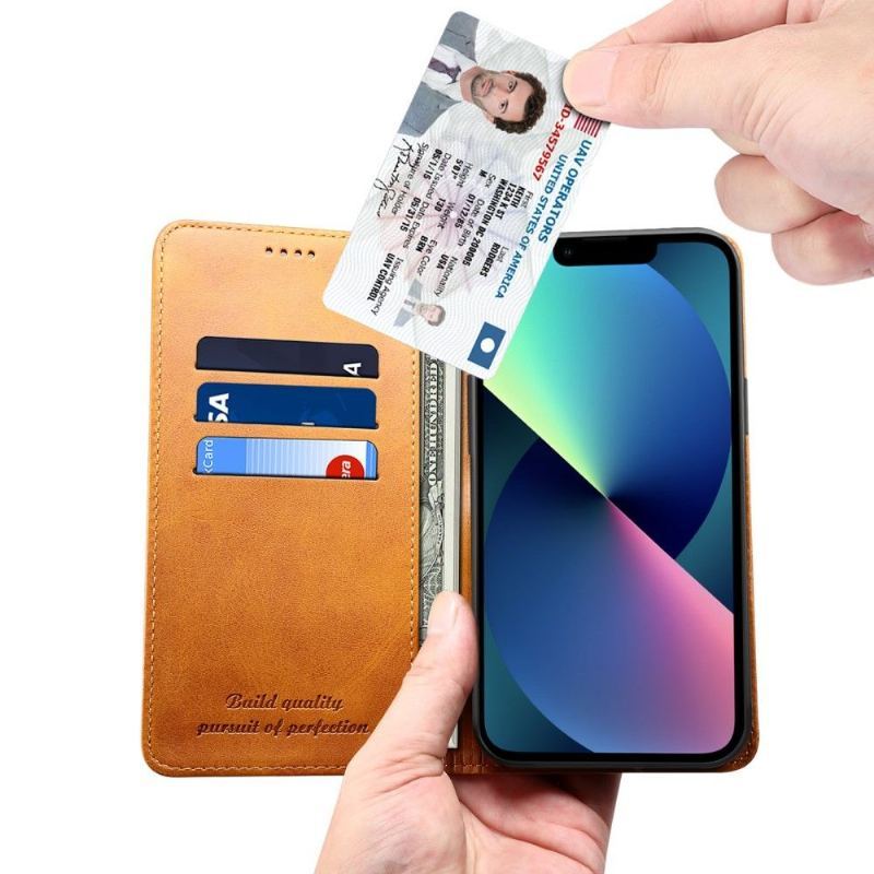 Etui Folio do iPhone 13 Pro Max Skórzany Futerał Flip Style Skóra