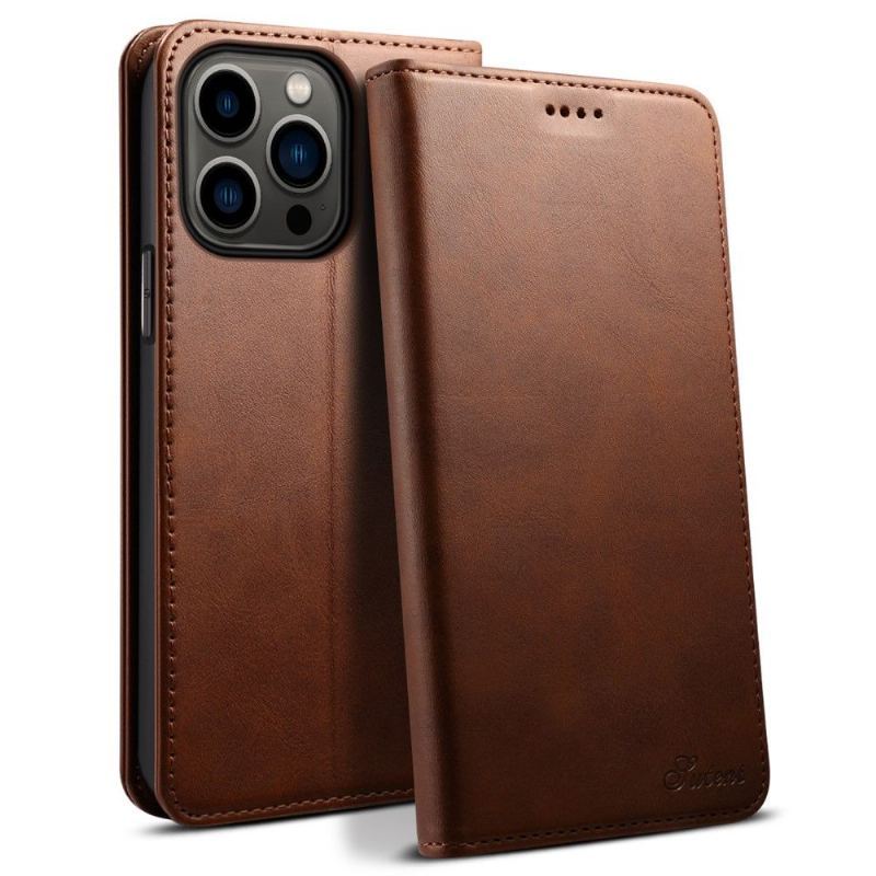 Etui Folio do iPhone 13 Pro Max Skórzany Futerał Flip Style Skóra