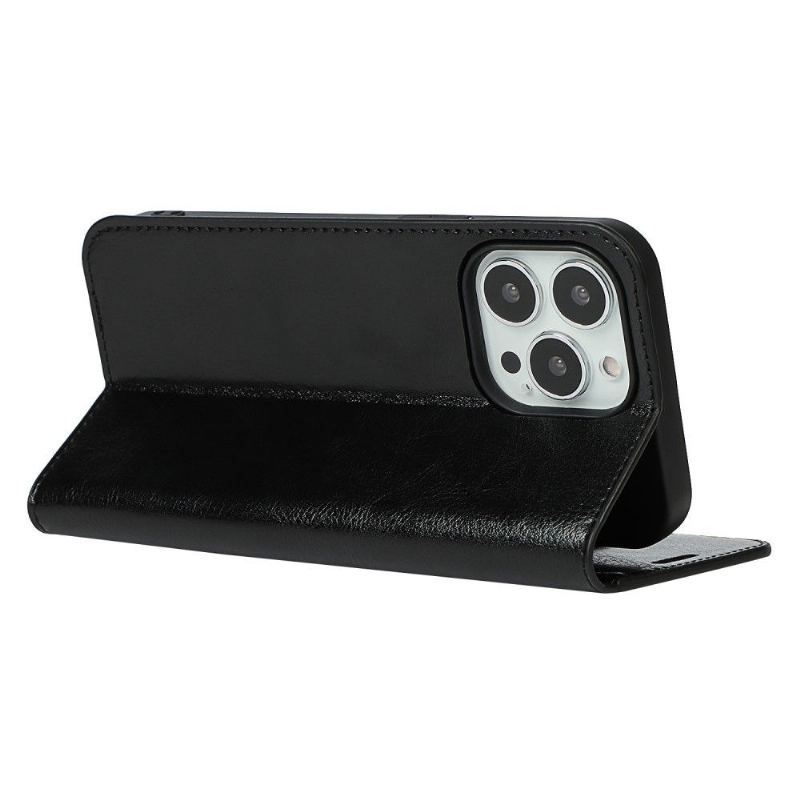 Etui Folio do iPhone 13 Pro Max Skórzany Uchwyt Na Karty Stojak Funkcyjny