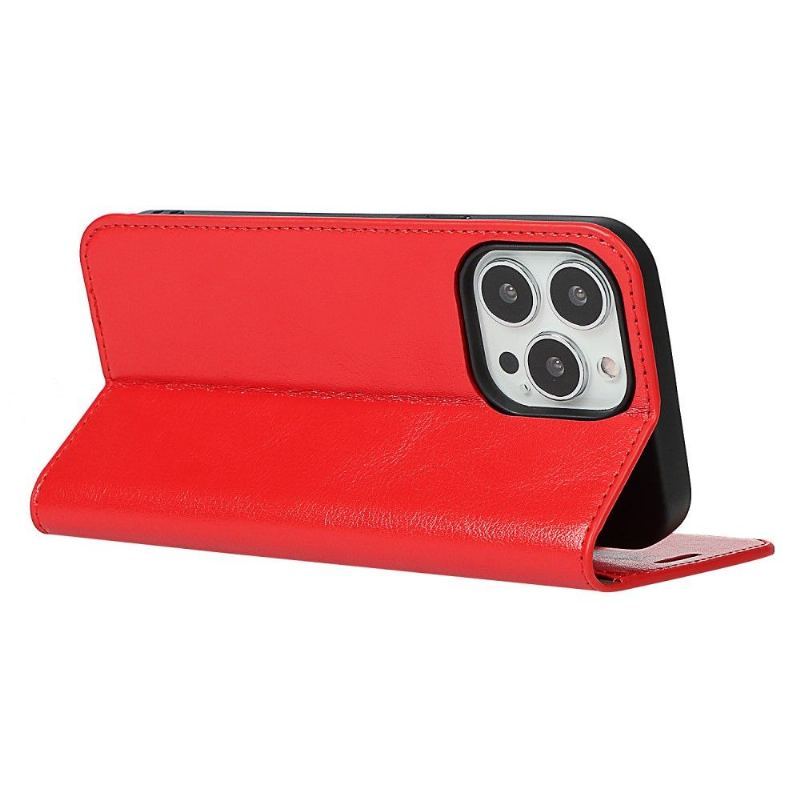 Etui Folio do iPhone 13 Pro Max Skórzany Uchwyt Na Karty Stojak Funkcyjny