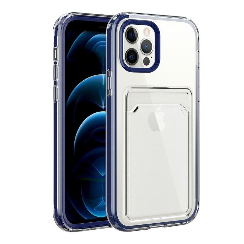 Futerały do iPhone 13 Pro Max Przezroczysty Uchwyt Na Karty Kolory Krawędzi
