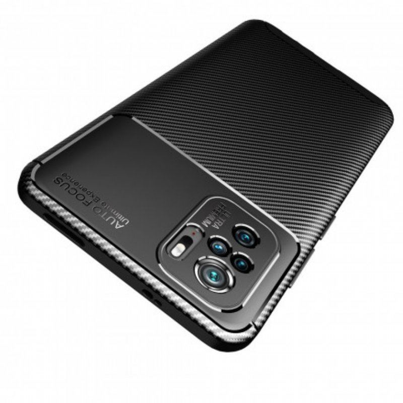 Etui do Xiaomi Redmi Note 10 / 10S Elastyczna Tekstura Włókna Węglowego