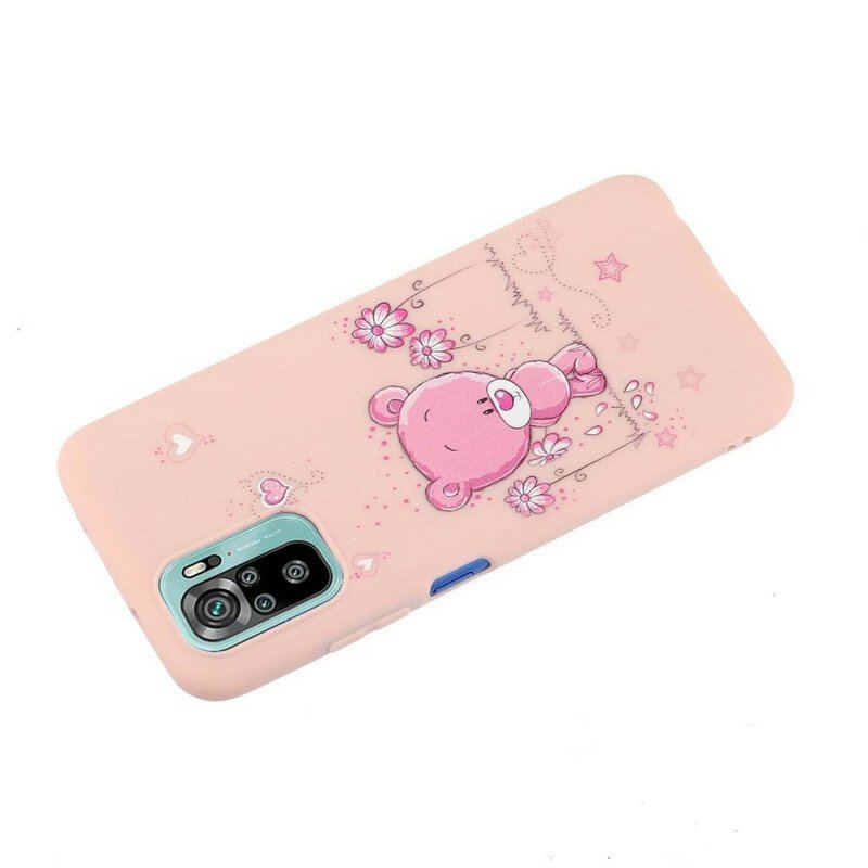 Etui do Xiaomi Redmi Note 10 / 10S Miś Z Smyczą