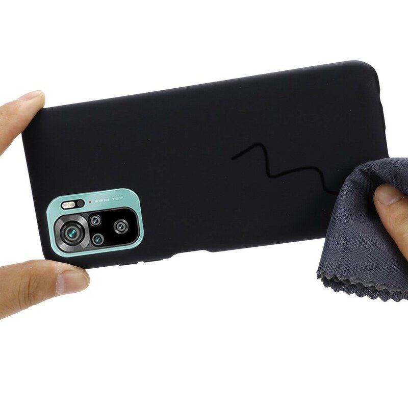 Etui do Xiaomi Redmi Note 10 / 10S Płynny Silikon Ze Smyczą