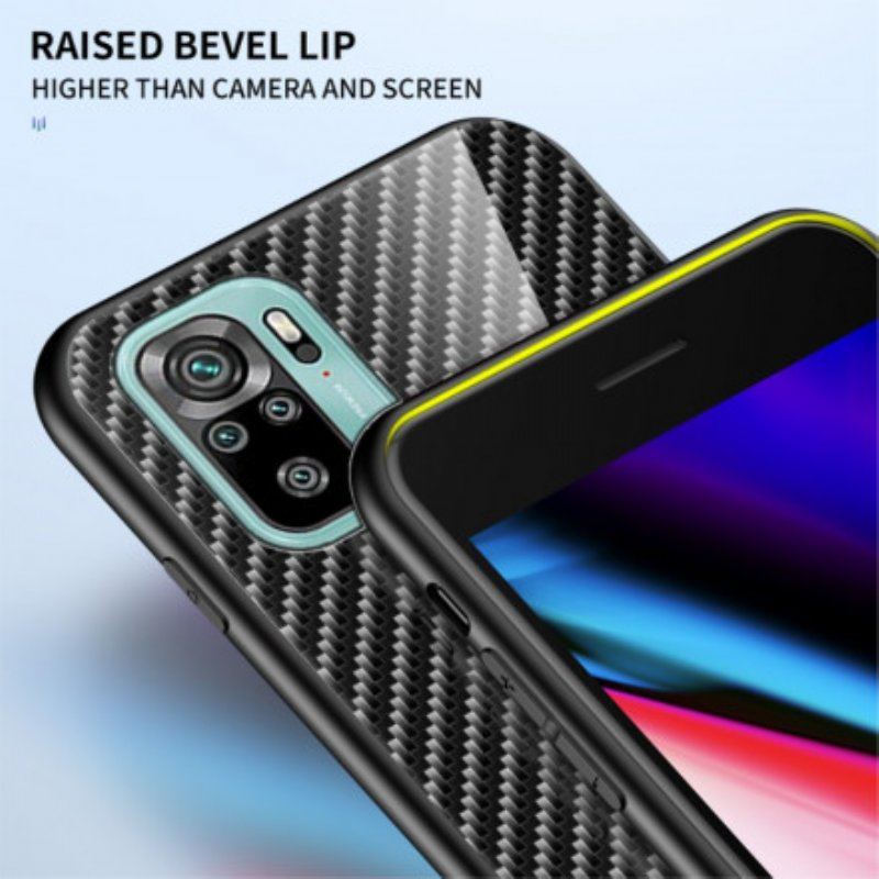 Etui do Xiaomi Redmi Note 10 / 10S Szkło Hartowane Z Włókna Węglowego