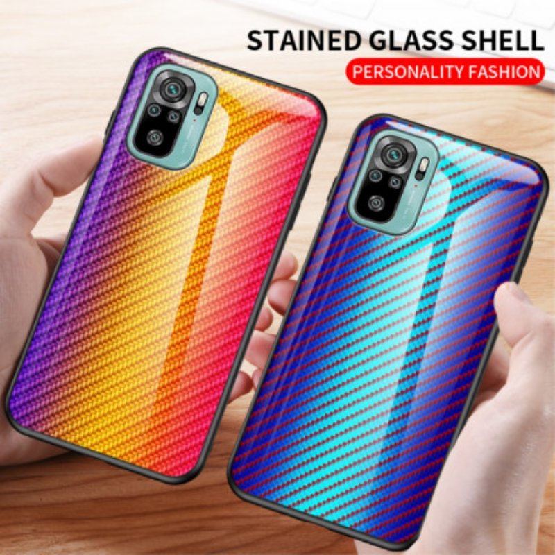 Etui do Xiaomi Redmi Note 10 / 10S Szkło Hartowane Z Włókna Węglowego