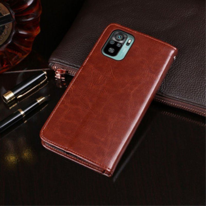 Etui Folio do Xiaomi Redmi Note 10 / 10S Imitacja Skóry Idewei