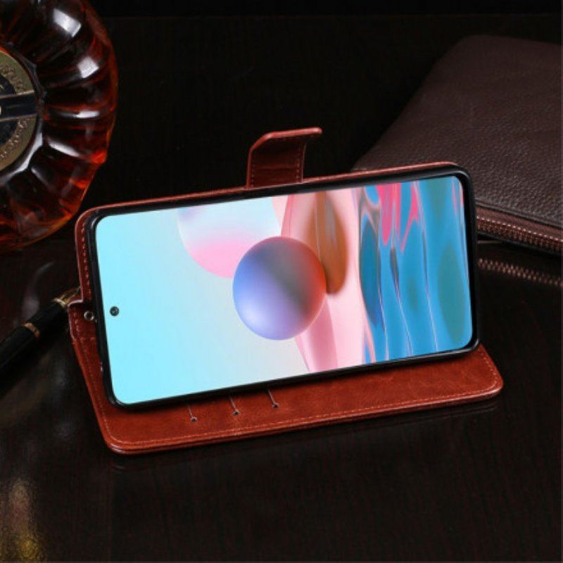 Etui Folio do Xiaomi Redmi Note 10 / 10S Imitacja Skóry Idewei