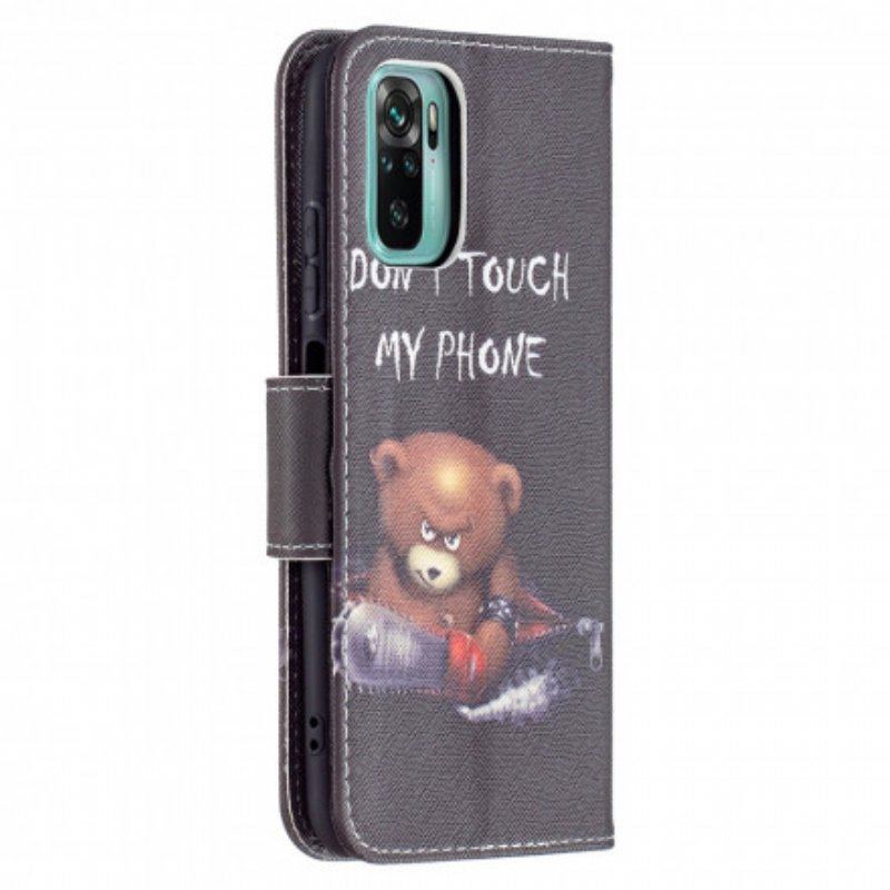 Etui Folio do Xiaomi Redmi Note 10 / 10S Niebezpieczny Niedźwiedź