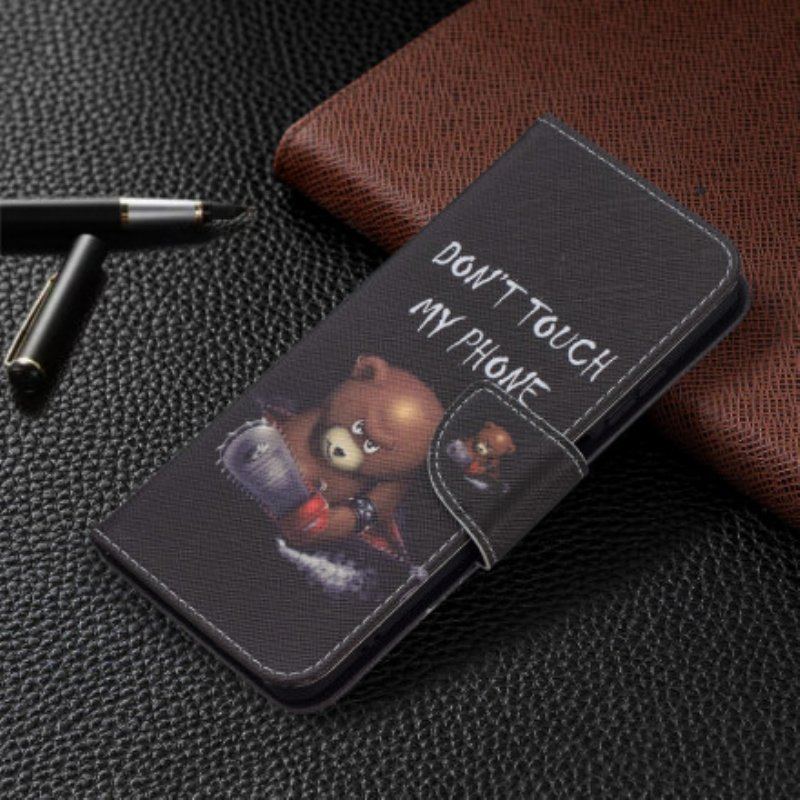 Etui Folio do Xiaomi Redmi Note 10 / 10S Niebezpieczny Niedźwiedź