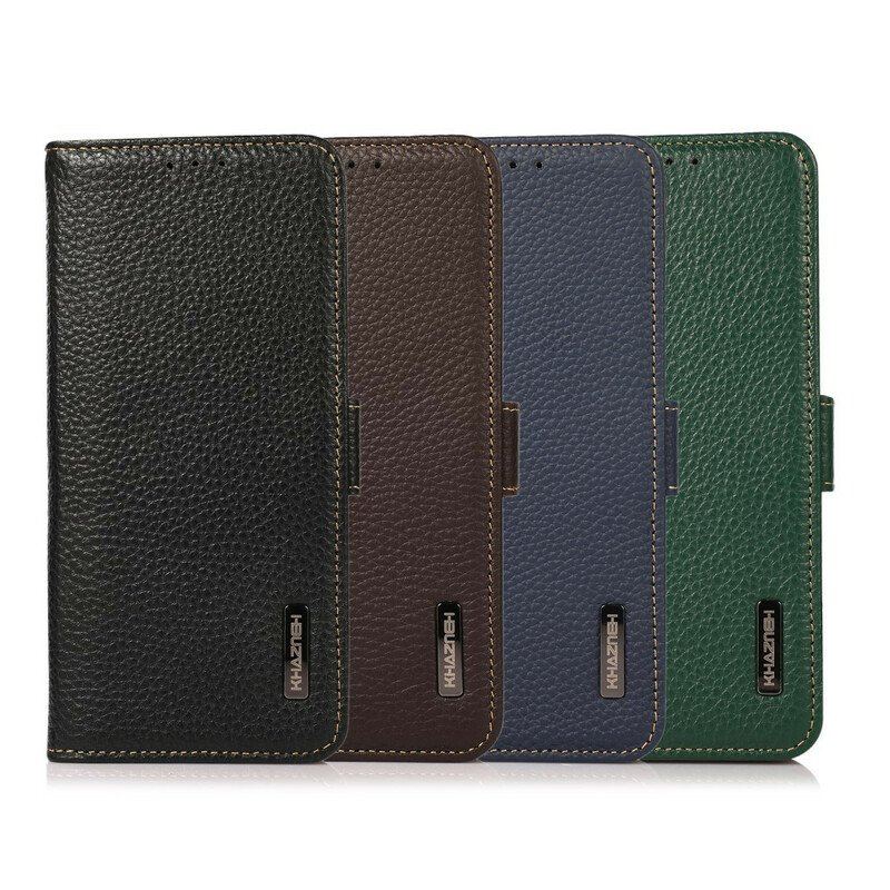 Etui Folio do Xiaomi Redmi Note 10 / 10S Skóra Liczi Khazneh Rfid
