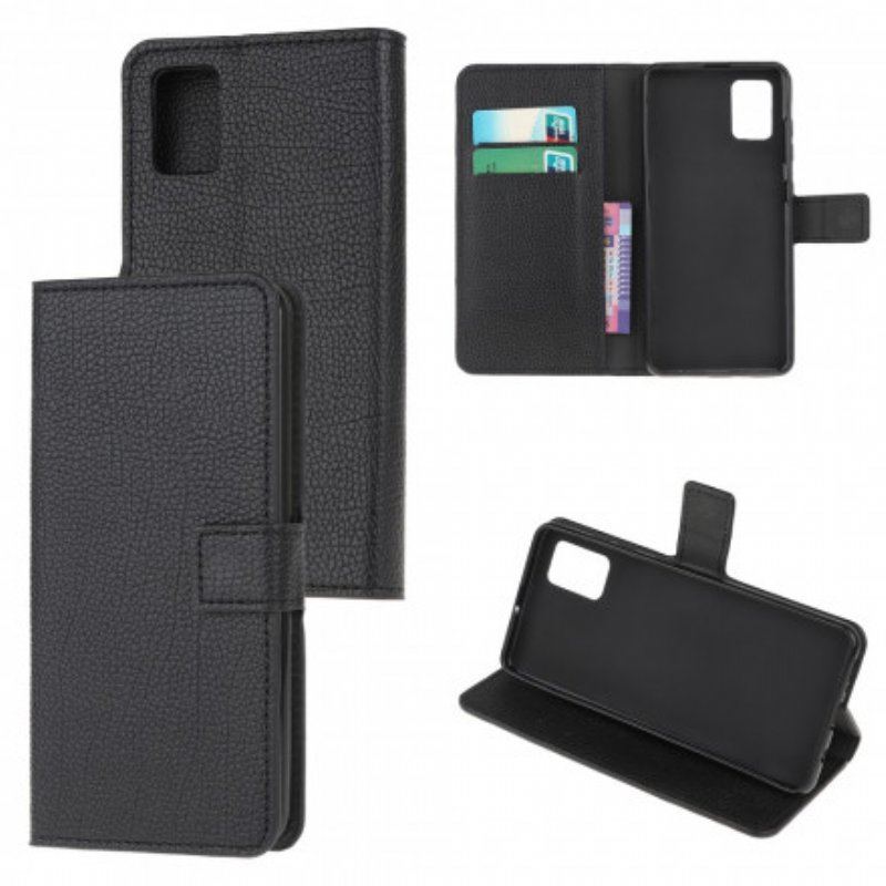 Skórzany Futerał do Xiaomi Redmi Note 10 / 10S Efekt Skóry Licowej Liczi