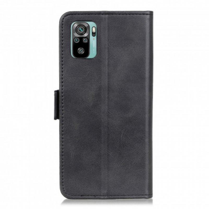 Skórzany Futerał do Xiaomi Redmi Note 10 / 10S Etui Folio Podwójna Klapa