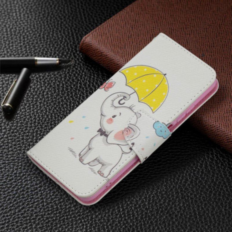 Skórzany Futerał do Xiaomi Redmi Note 10 / 10S Słoniątko