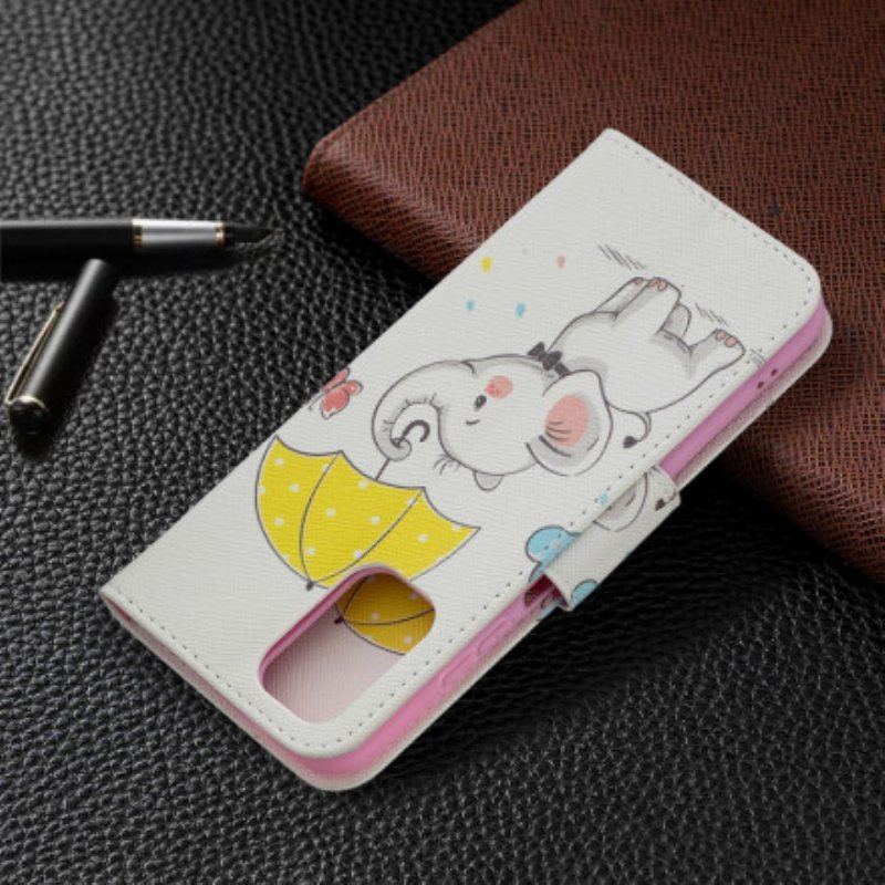 Skórzany Futerał do Xiaomi Redmi Note 10 / 10S Słoniątko