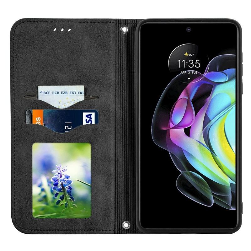 Etui Folio do Motorola Edge 20 Classic Biznes Retro