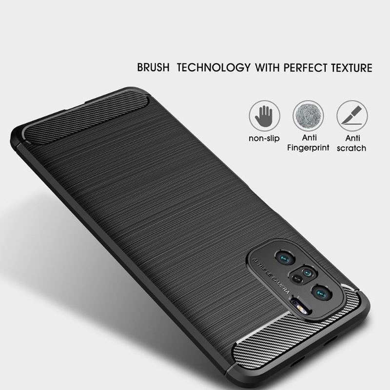 Etui do Xiaomi Mi 11i / Poco F3 Anti-fall Silikonowy Efekt Szczotkowania