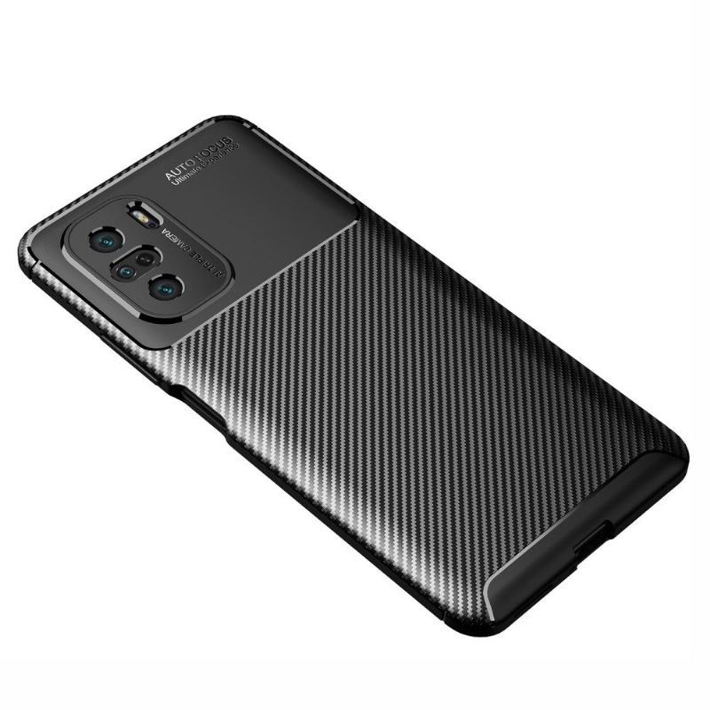 Etui do Xiaomi Mi 11i / Poco F3 Biznes Efekt Włókna Węglowego