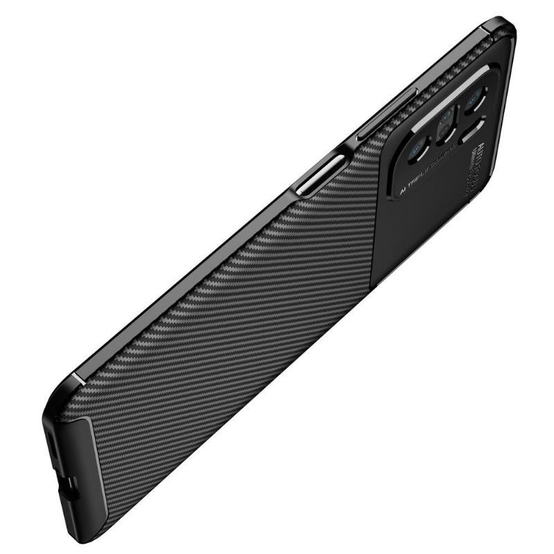 Etui do Xiaomi Mi 11i / Poco F3 Biznes Efekt Włókna Węglowego