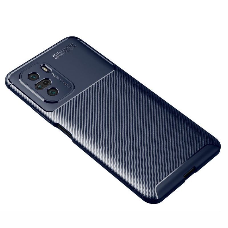 Etui do Xiaomi Mi 11i / Poco F3 Biznes Efekt Włókna Węglowego