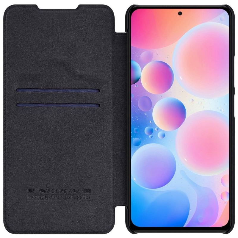 Etui Folio do Xiaomi Mi 11i / Poco F3 Seria Qin Efekt Skóry