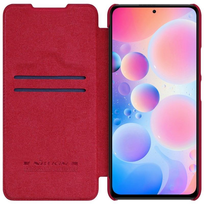 Etui Folio do Xiaomi Mi 11i / Poco F3 Seria Qin Efekt Skóry