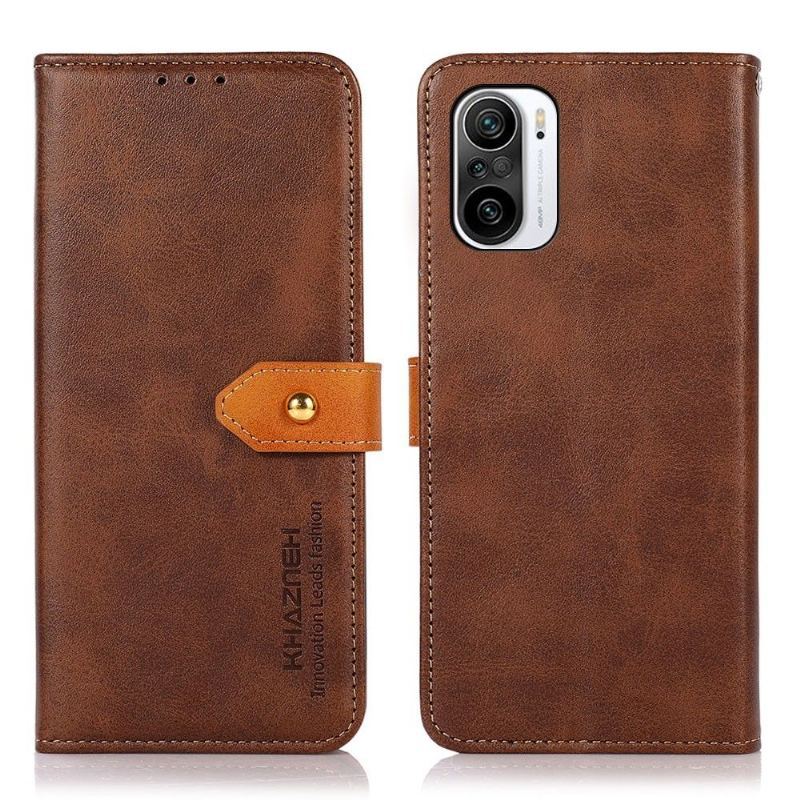 Skórzany Futerał do Xiaomi Mi 11i / Poco F3 Khazneh Bicolor Sztuczna Skóra