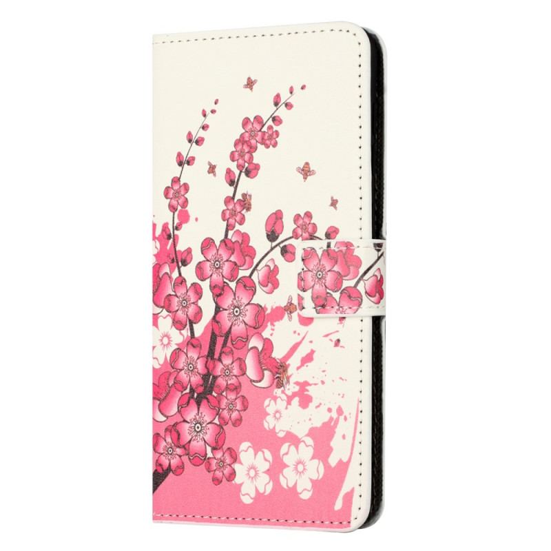 Etui Folio Samsung Galaxy A15 5g Kwiat Śliwy