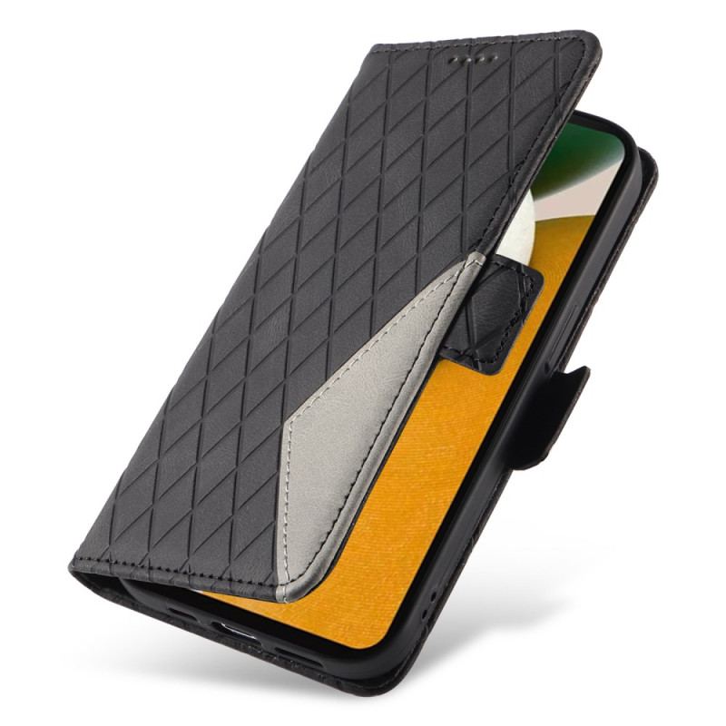 Etui Folio Samsung Galaxy A15 5g Podwójne Zapięcie W Kształcie Diamentu Etui Ochronne