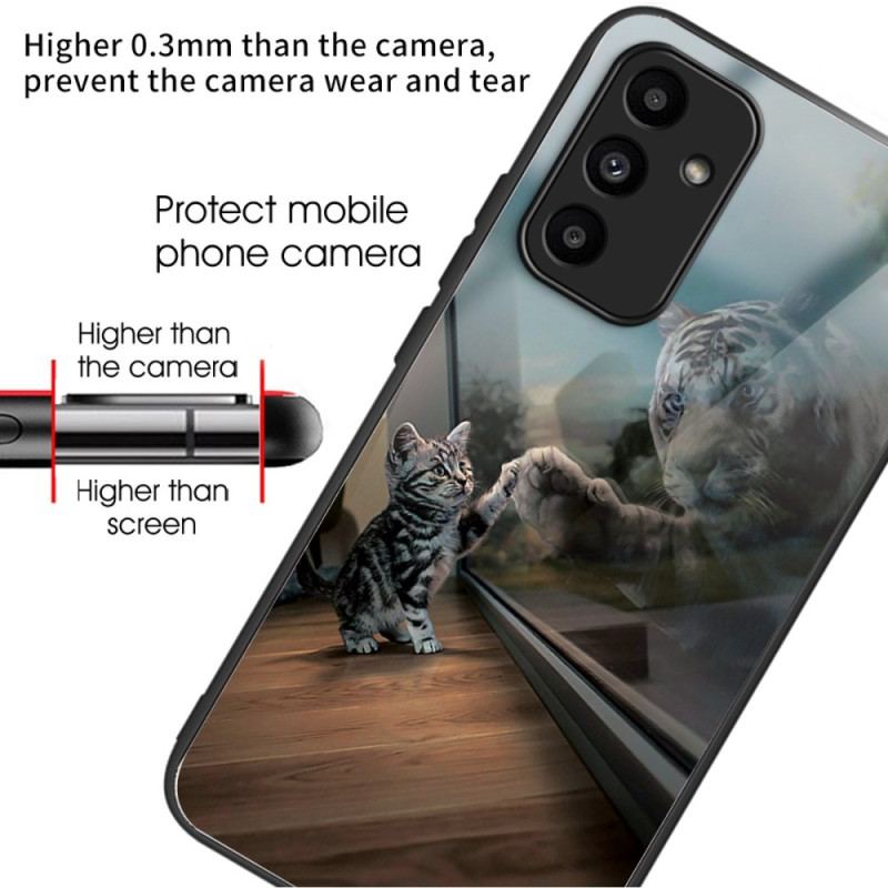 Etui Samsung Galaxy A15 5g Lustro Dla Kota Ze Szkła Hartowanego