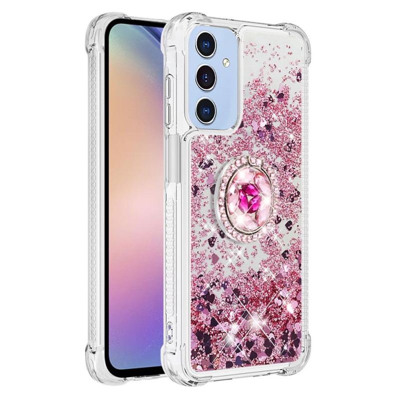 Futerały Samsung Galaxy A15 5g Etui Na Telefon Pierścień Wspierający Z Płynnym Brokatem