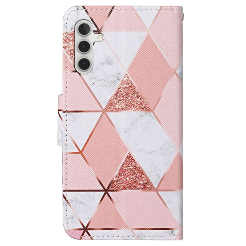 Obudowa Samsung Galaxy A15 5g Etui Na Telefon Marmurkowy Wzór Z Paskiem