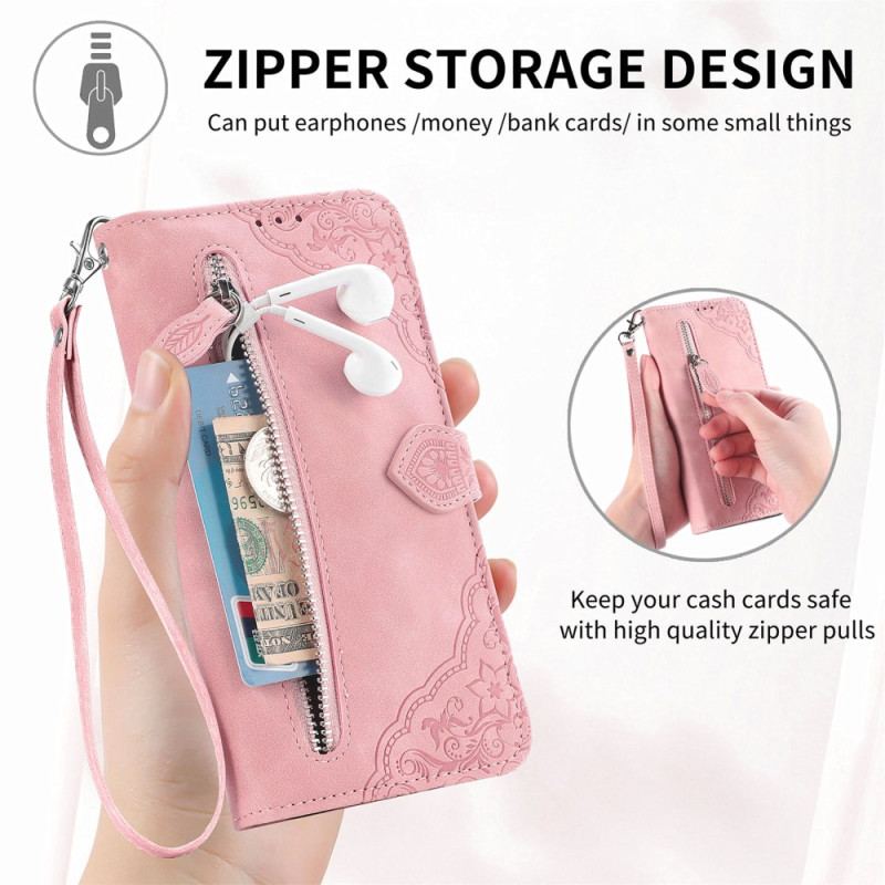 Etui Folio Do Honor X9b / Magic 6 Lite Kwiatowy Wzór Z Paskiem